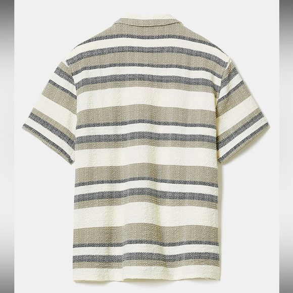 RW&CO Short-Sleeve Striped Shirt With Camp Collar - Picture 4 of 6